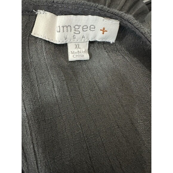 Umgee Black Embroidered Pleated Babydoll Blouse Too Shirt XL - Picture 5 of 7